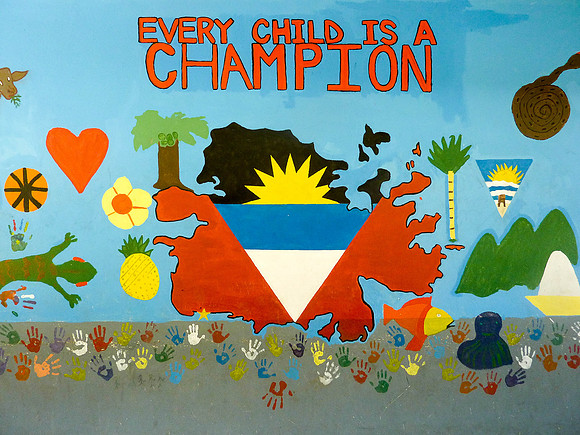 Mural on a school wall