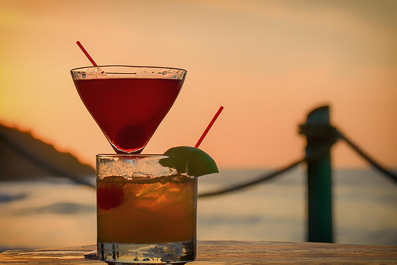 Cocktails at dusk