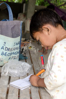 Boy writing