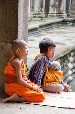 Monks at Angkor Thom