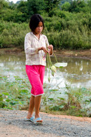 Girl with lily